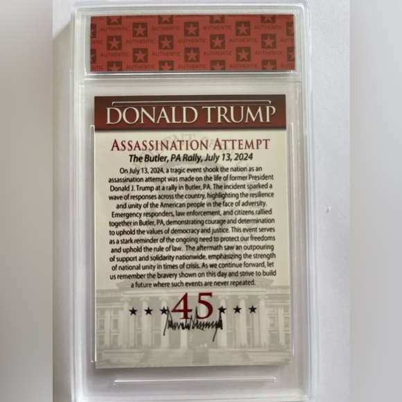 Trump 2024. Merrick Mint graded card. Assassination attempt - Picture 2 of 2